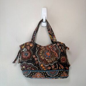 Vera Bradley Kensington Paisley Quilted Cotton Shoulder Bag Sherry Tote Magnetic